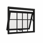 Janela Maxim Ar 1 Seção Aluminio Preto Com Grade Linha 25 - 6