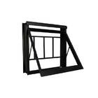 Janela Maxim-ar 2 Folhas Alumínio Pintado Preto Stander Grade Vertical com Vidro Transparente 60x60cm CRV