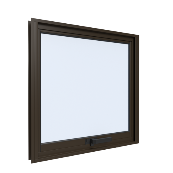 Janela Maxim-ar  80cmx60cm Em Alumínio Bronze Com Vidro Jatea