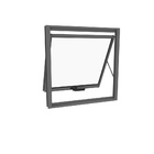 Janela Maxim-ar  80cmx60cm Em Alumínio Cinza Com Vidro – Vitr