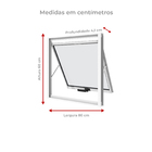 Janela Maxim-ar  80cmx60cm Em Alumínio Cinza Com Vidro – Vitr