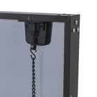 Maxim-Ar 0,60x0,60m Vidro Fumê 8mm Temperado Alumínio Preto TPCLEAN