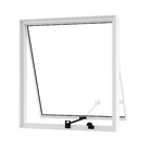 Janela Alumínio Maxim-ar 60x60cm com Vidro Liso Linha Slim Líder Preta