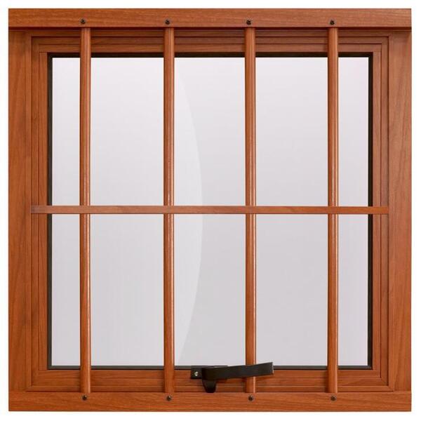 Janela Maxim Ar Alumínio Com Grade Maxx Madeiro - 60x80