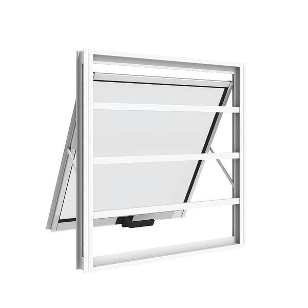 Janela Maxim Ar Alumínio Premium Com Grade Horizontal Branco