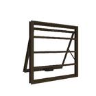 Janela Maxim Ar Alumínio Premium Com Grade Horizontal Bronze