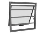 Janela Maxim Ar Alumínio Premium Com Grade Horizontal Grafite