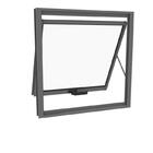 Janela Maxim Ar Alumínio Premium Vidro Liso Cinza Grafite - 6