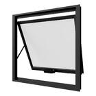 Janela Maxim Ar Alumínio Premium Vidro Liso Preto - 60x60
