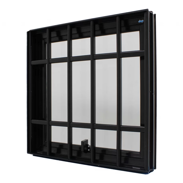 Janela Maxim-ar Alumínio Preto 100x60x9,5cm Com Grade Jap Per