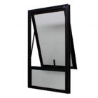 Janela Maxim-ar Alumínio Preto 100x80 Com Bandeira Inferior F