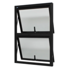 Janela Maxim-ar Alumínio Preto 120x80 Duas Seções Verticais J