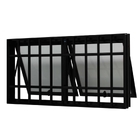 Janela Maxim-ar Alumínio Preto 60x100x9,5cm Com Grade Jap Per