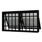 Janela Maxim-ar Alumínio Preto 80x120 Com Grade Jap Perfecta