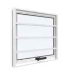 Janela Maxim-ar Com Grade 60cmx60cm Em Alumínio Branco Com Vi