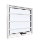 Janela Maxim-ar Com Grade 80cmx60cm Em Alumínio Branco Com Vi