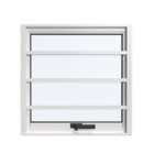 Janela Maxim-ar Com Grade 80cmx60cm Em Alumínio Branco Com Vi