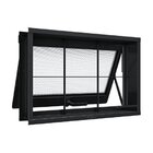 Janela Maxim-ar De Aço 40 X 60 X 12 Cm Preto Grade Quadrada R