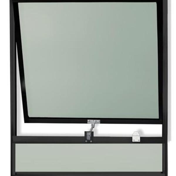 Janela Maxim Ar De Alumínio 01 Seção Classic Preto - 100x60