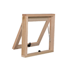 Janela Maxim-Ar de Eucalipto Natural 0,60x0,60m com Ferro Rondosul