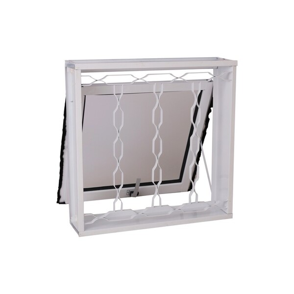 Janela Maxim-ar Em Aço 60 X 80 X 14 Cm Grade Elo Branco Práti