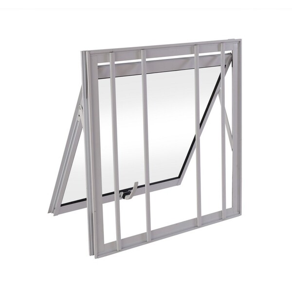 Janela Maxim-ar Em Alumínio 60 X 60 X 3,7 Cm Com Grade Branco