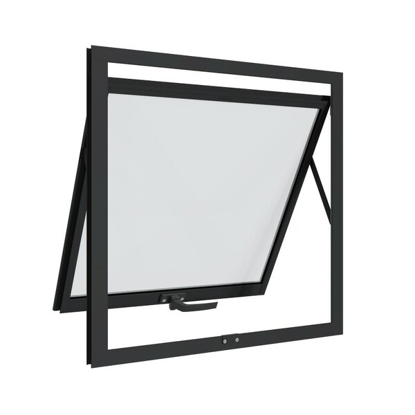 Janela Maxim-ar Em Alumínio 60x60 Cm 1 Folha Preta Alumifit S