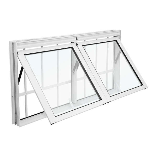 Janela Maxim-ar Em Alumínio Branco 50x100x4 Cm 2 Folhas Com G