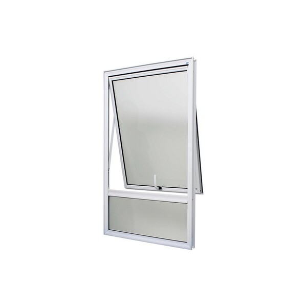 Janela Maxim-ar Em Alumínio Branco Perfecta Max Vidro Fixo In
