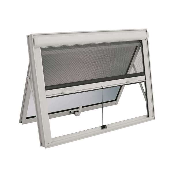 Janela Maxim-ar Em Alumínio Com Tela Mosquiteira 60 X 60 X 7