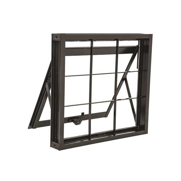 Janela Maxim-ar Grade Quadriculada Black Em Aço 60 X 80 X 8 C