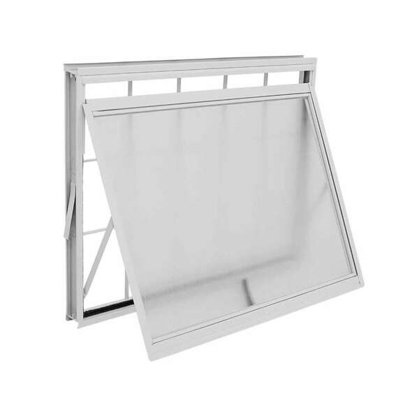 Janela Maxim-ar Grade Quadriculada Em Aço 60 X 80 X 5 Cm 1 Fo