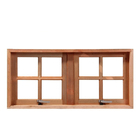 Janela Maxim-ar Quadriculada 60cm Reta Em Madeira Maciça Cedr