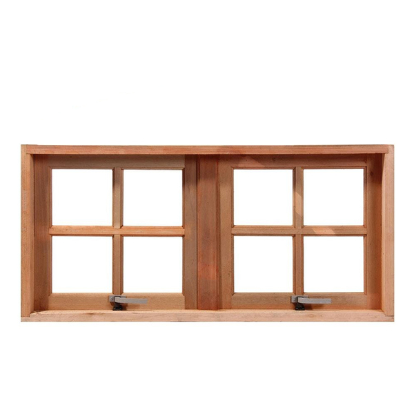 Janela Maxim-ar Quadriculada 60cm Reta Em Madeira Maciça Cedr