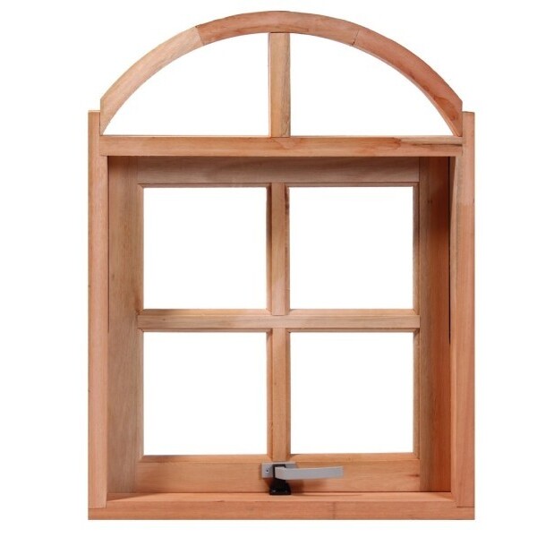 Janela Maxim-ar Quadriculada 80cm Arco Em Madeira Maciça Cedr