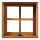 Janela Maxim-ar Quadriculada 80cm Reta Em Madeira Maciça Cedr