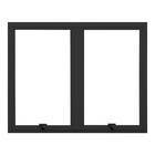 Janela Maxim-ar 2 folha Alumínio Pintado Preto] com Vidro Mini-Boreal Linha 25 OGB Esquadrias