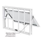 Janela de Alumínio Maxim-ar 40x60cm com Grade e Vidro 4mm Mini Boreal Vivace Artens Branca