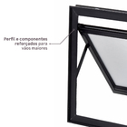 Janela de Alumínio Maxim-ar 40x60cm com Vidro 4mm Mini Boreal Vivace Artens Preta