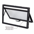 Janela de Alumínio Maxim-ar 40x60cm com Vidro 4mm Mini Boreal Vivace Artens Preta