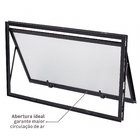 Janela de Alumínio Maxim-ar 60x100cm com Vidro 4mm Mini Boreal Vivace Artens Preta