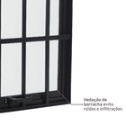 Janela de Alumínio Maxim-ar 60x60cm com Grade e Vidro 4mm Mini Boreal Vivace Artens Preta