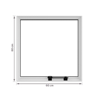 Janela Maxim-ar 1 Folha Alumínio Pintado Branco Linha Slim com Vidro Liso Incolor 0,60x0,60m Líder