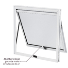 Janela de Alumínio Maxim-ar 60x60cm com Vidro 4mm Mini Boreal Vivace Artens Branca