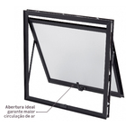 Janela de Alumínio Maxim-ar 60x60cm com Vidro 4mm Mini Boreal Vivace Artens Preta