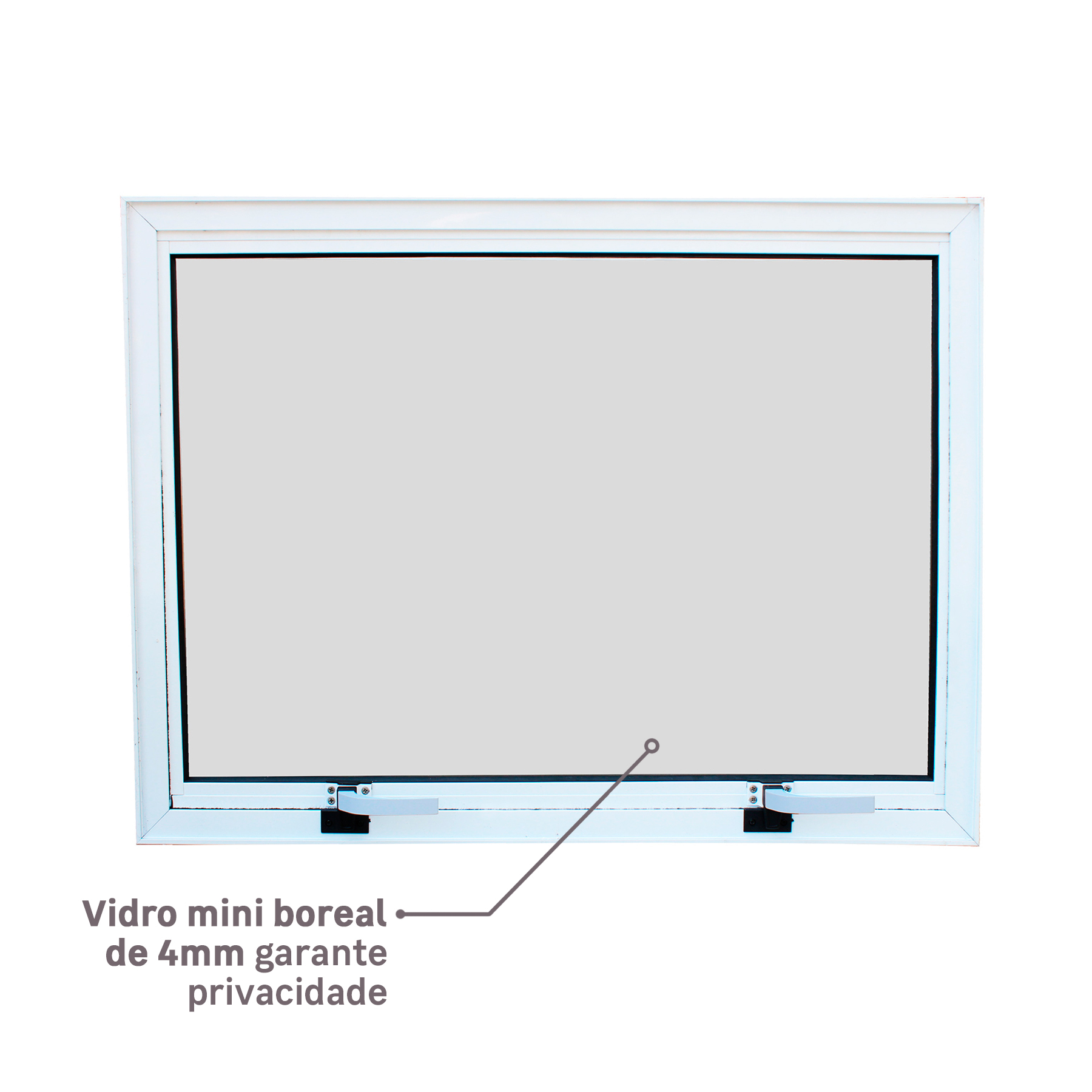 Janela de Alumínio Maxim-ar Vivace Isoxa: Vidro Mini Boreal de 4mm garante privacidade