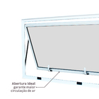 Janela de Alumínio Maxim-ar 60x80cm com Vidro 4mm Mini Boreal Vivace Artens Branca