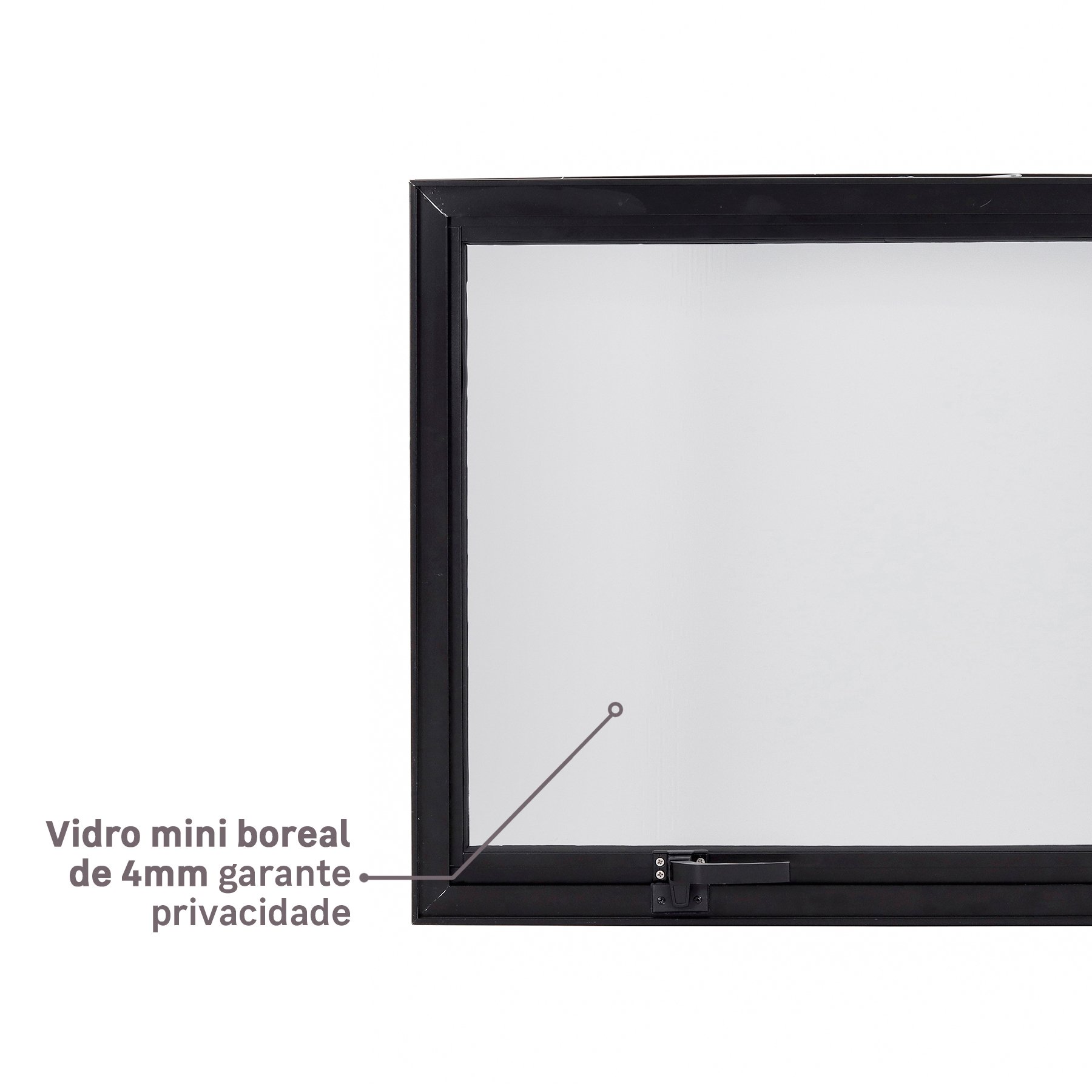 Janela de Alumínio Maxim-ar Vivace Isoxa: Vidro Mini Boreal de 4mm garante privacidade