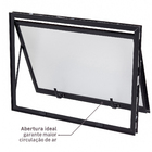 Janela de Alumínio Maxim-ar 60x80cm com Vidro 4mm Mini Boreal Vivace Artens Preta