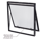 Janela de Alumínio Maxim-ar 80x80cm com Vidro 4mm Mini Boreal Vivace Artens Preta